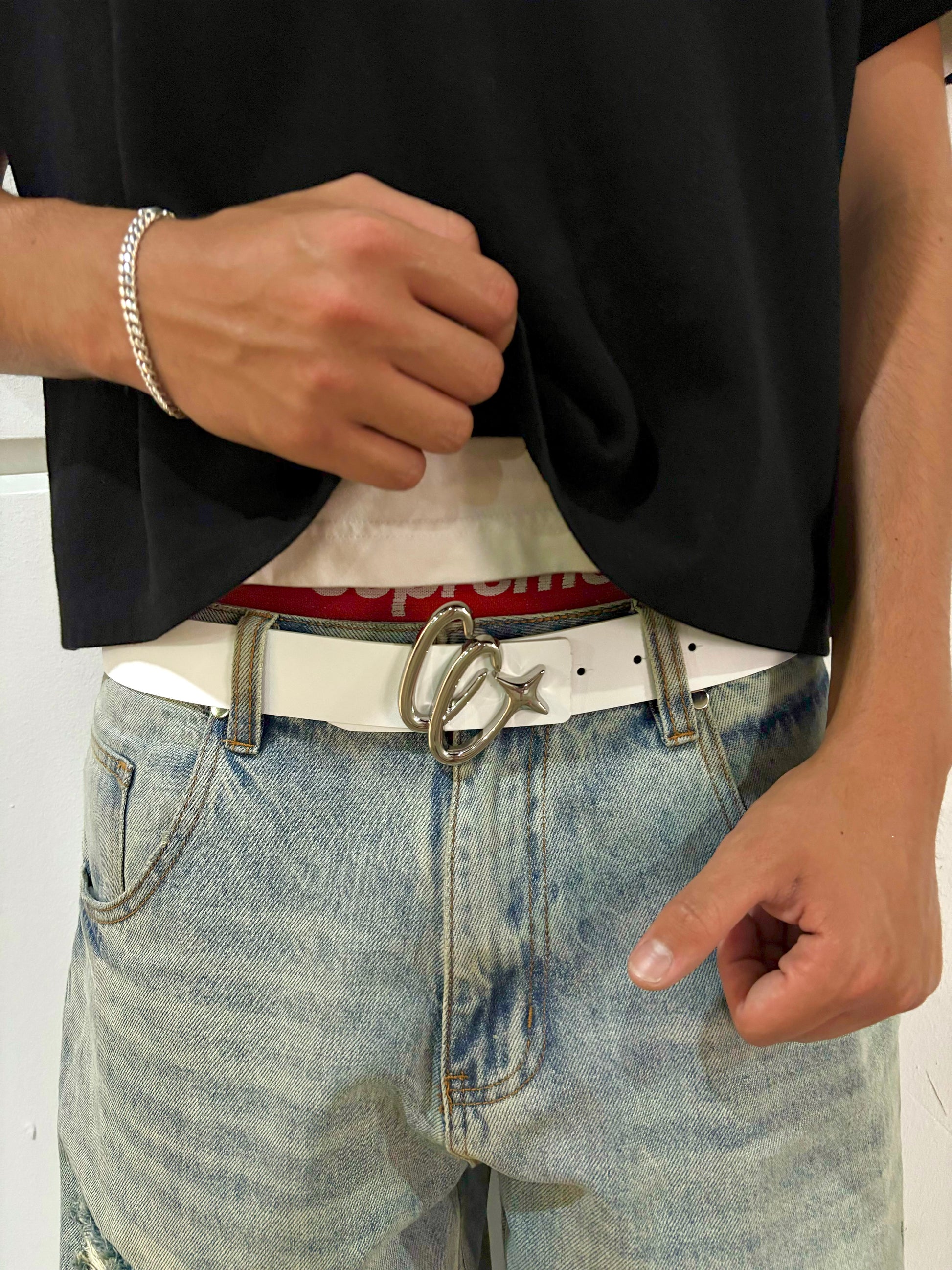 Cc Reversible Belt Silver