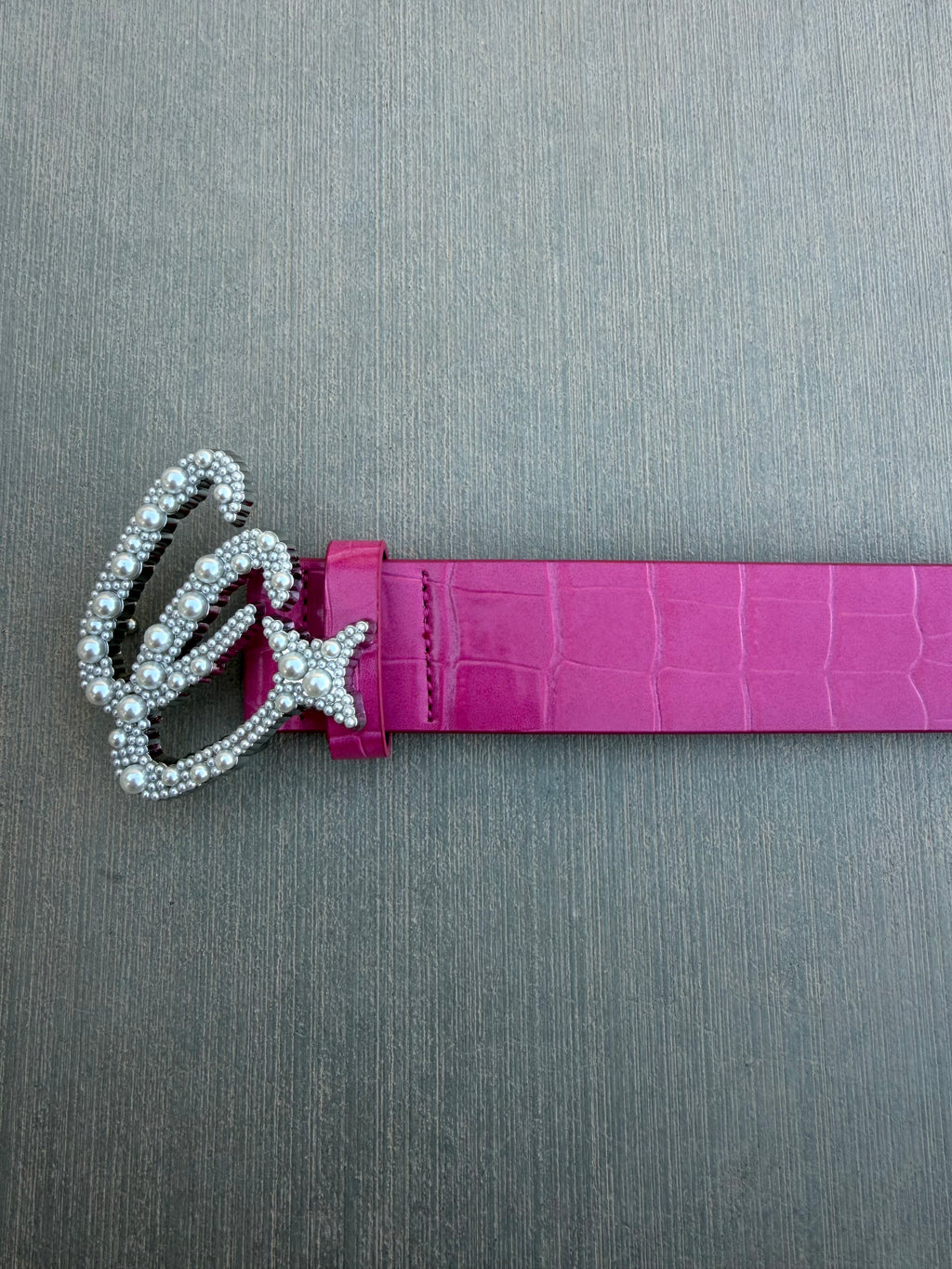 Pink Croc Belt
