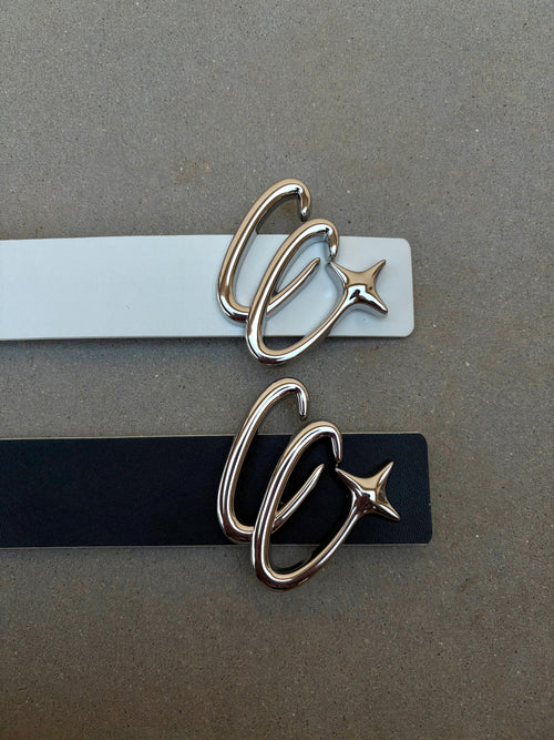 Cc Reversible Belt Silver