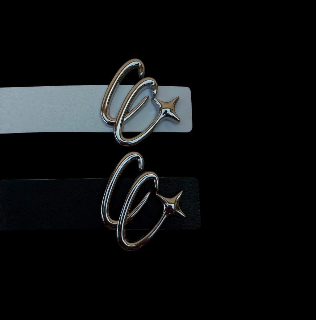 Cc Reversible Belt Silver