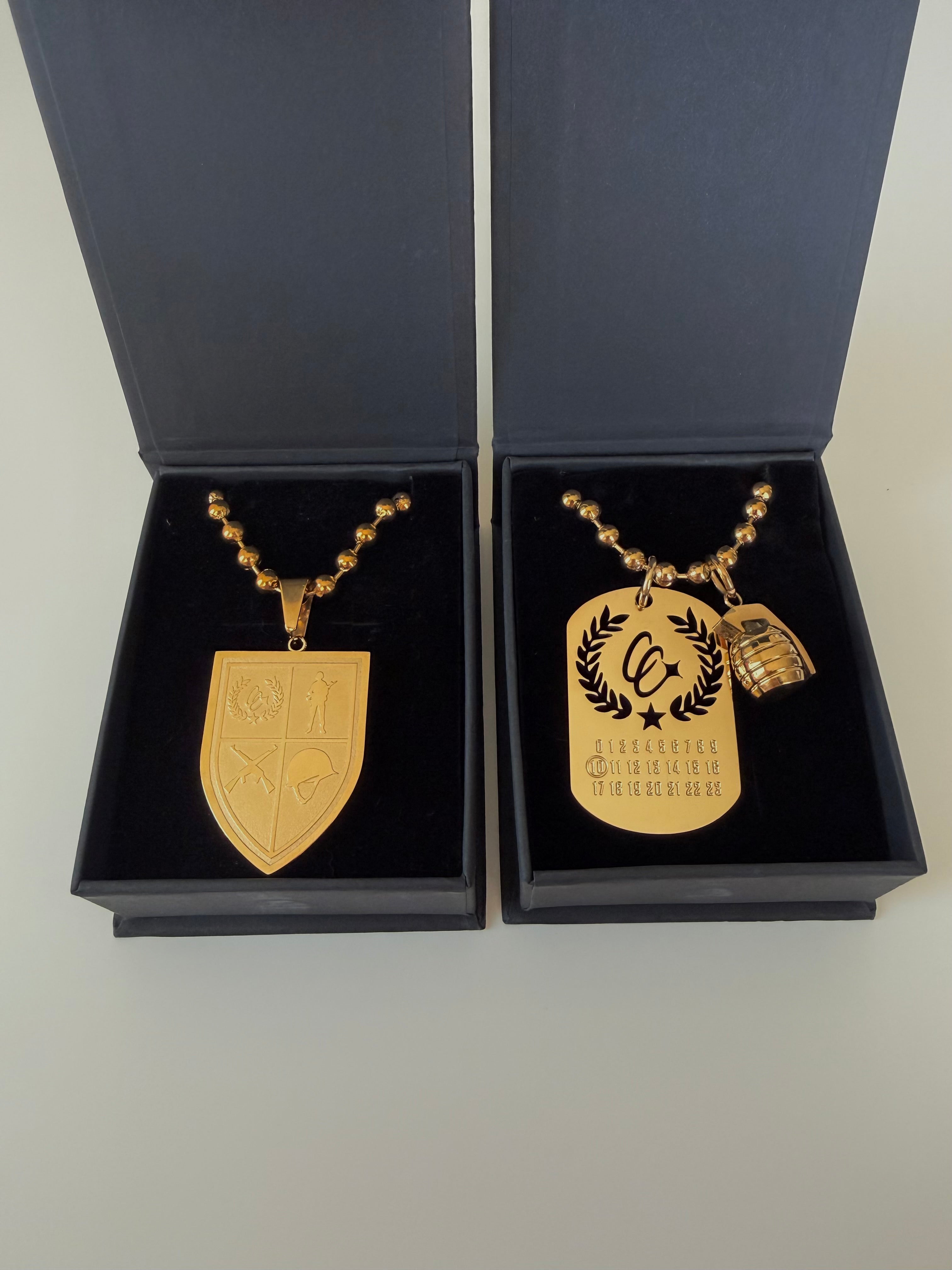 Gold Dog Tag Chain