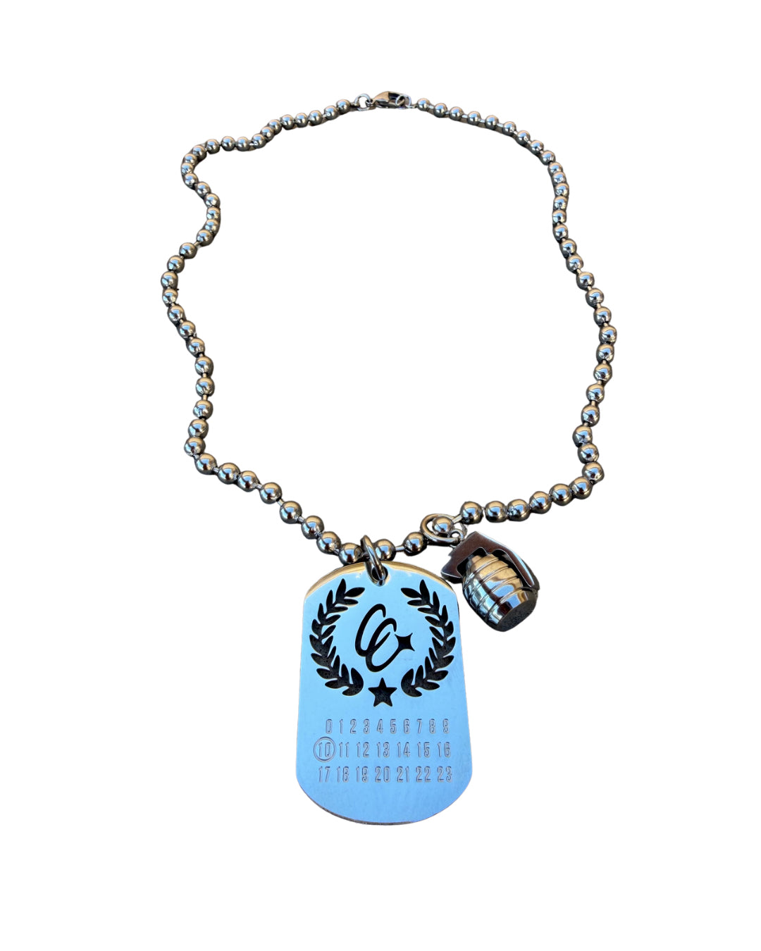 Silver Dog Tag Chain