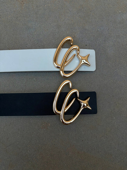Cc Reversible Belt Gold