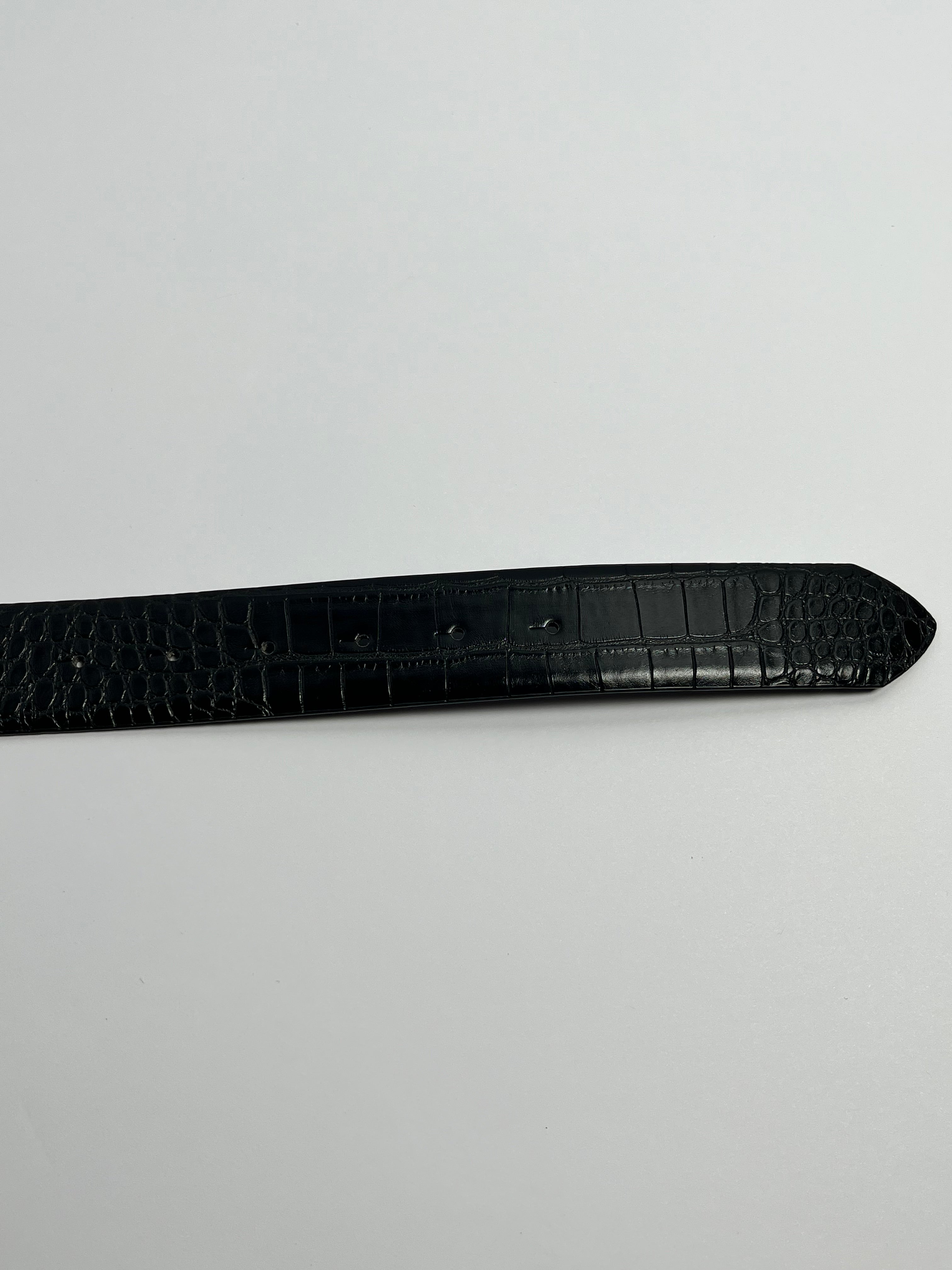 Black Croc Belt ( PRE-ORDER )