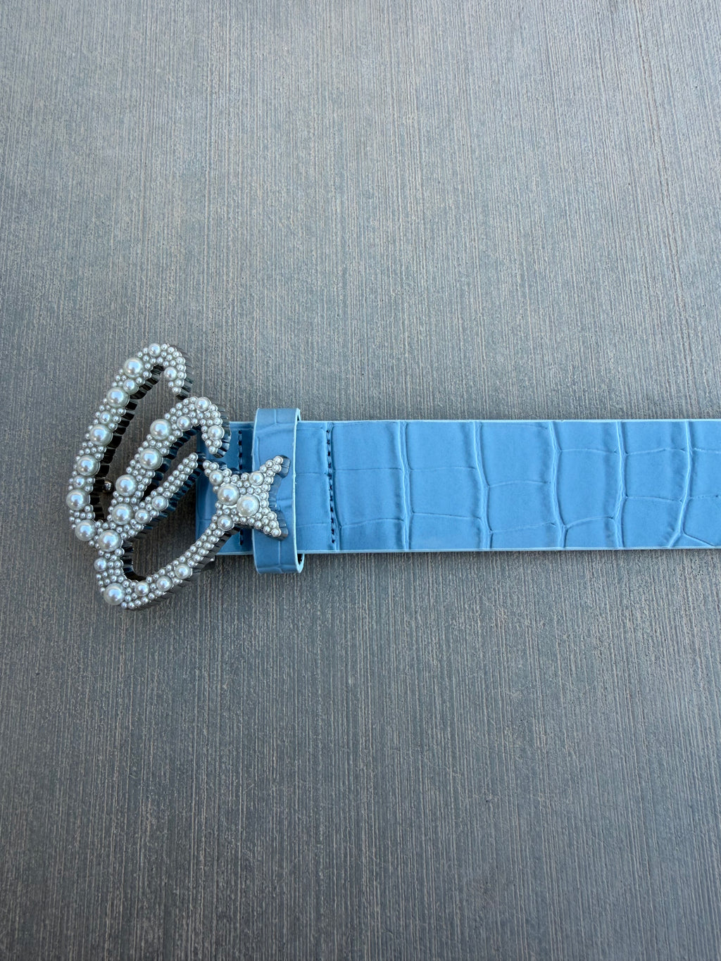 Blue Croc Belt
