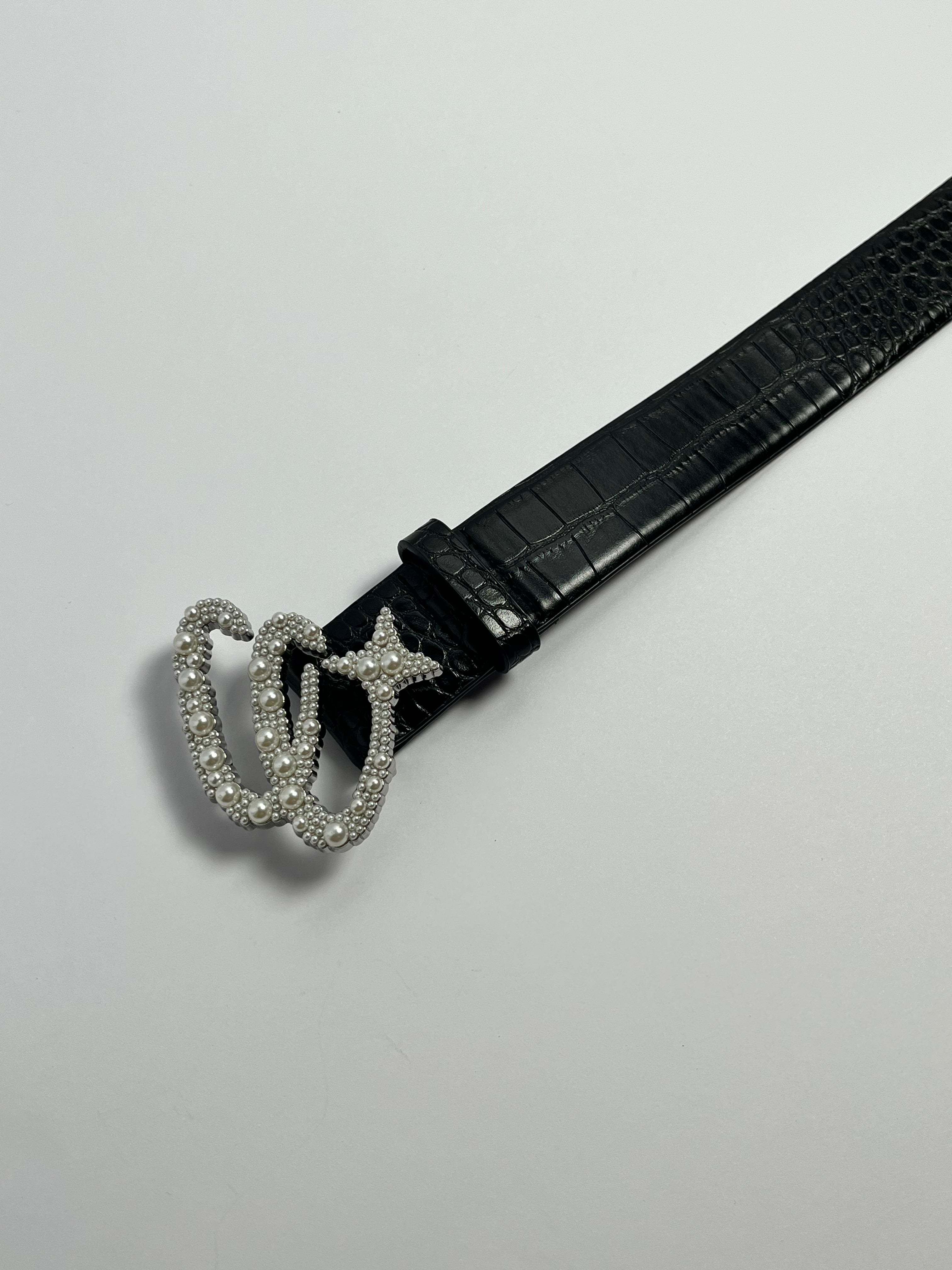 Black Croc Belt ( PRE-ORDER )
