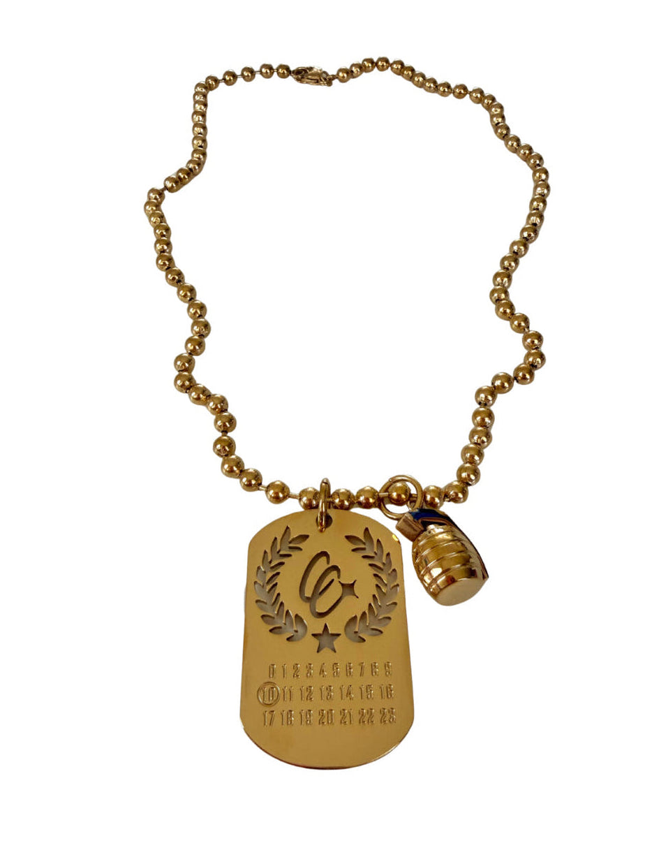 Gold Dog Tag Chain